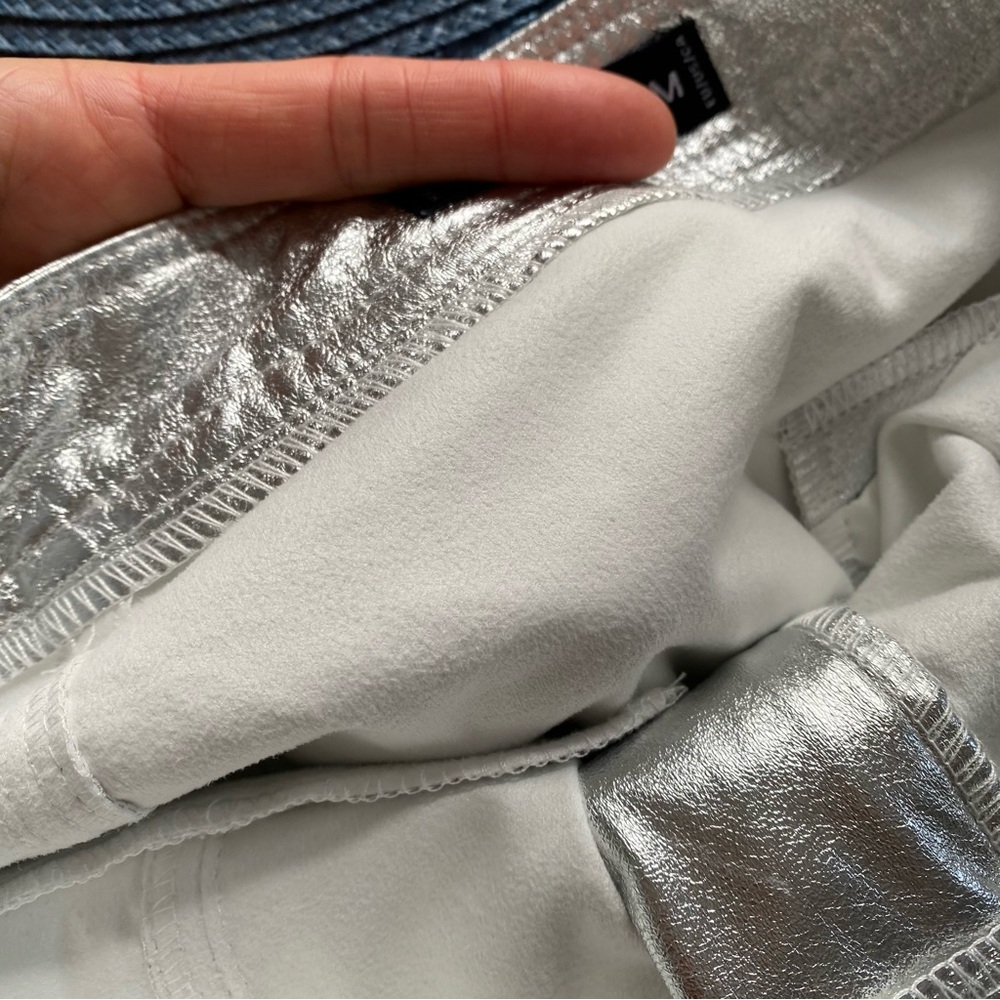 FB SISTER Silver Metallic Women's Mini Skirt 🤍 - Picture 10 of 12